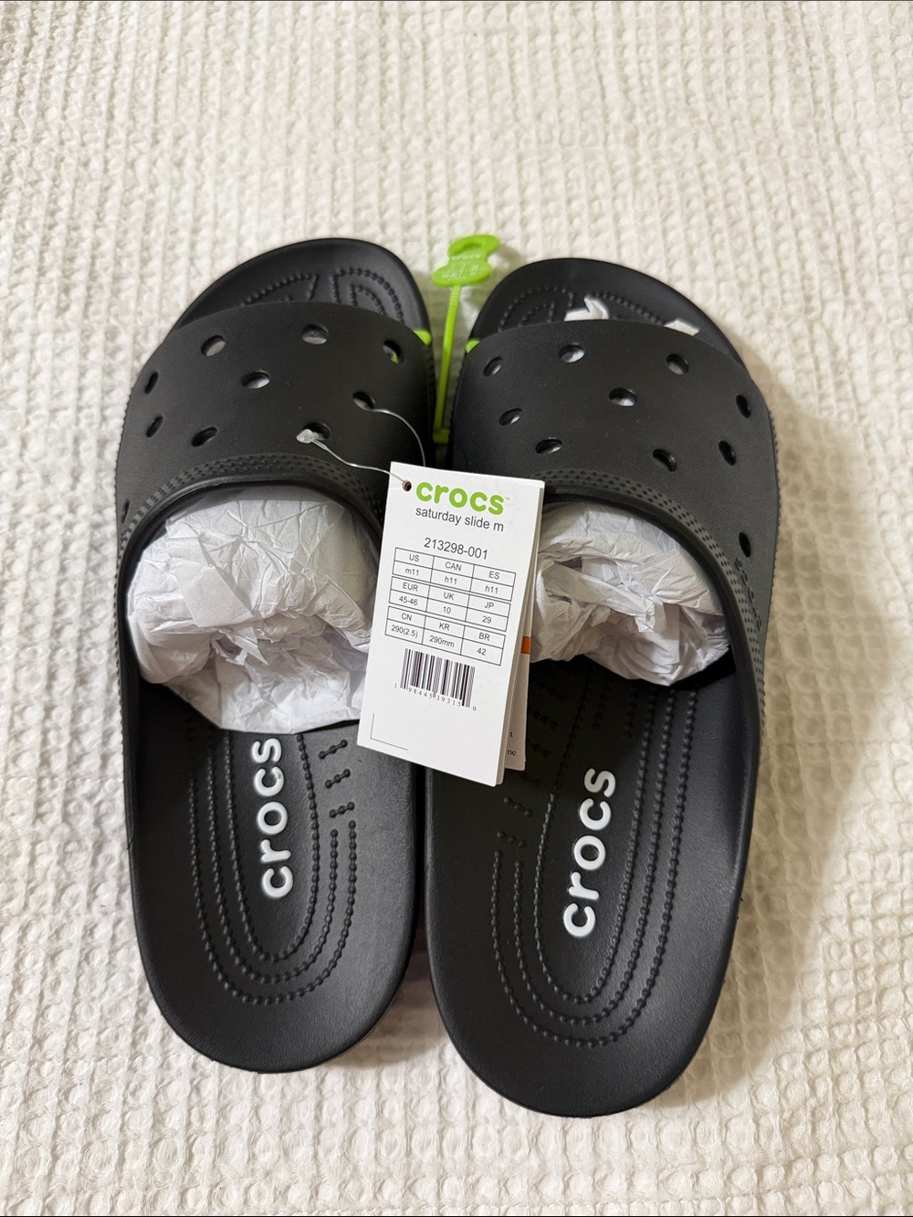 Crocs Men Black Slide Sandals - Crocs Saturday Slide ( final sale)